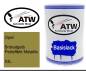 Preview: Opel, Brokatgelb Perleffekt Metallic, 53L: 500ml Lackdose, von ATW Autoteile West.